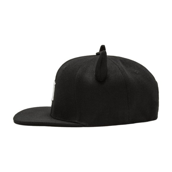 Horns Devil Snapback Black Cap Hat - Picture 3 of 3